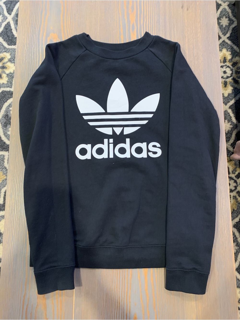 Women’s Adidas Black Crewneck Sweatshirt with White Logo